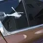 Наклейка «Вертолет AS355» - виниловая плёнка белого цвета. Магазин 
