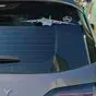 Наклейка «Транспортный самолёт Ан-124» - виниловая плёнка белого цвета