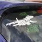 Наклейка «Истребитель Sу-27 ВВС РФ» - светоотражающая плёнка белого цвета