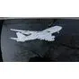 Наклейка «Боинг747_400» - белая светоотражающая плёнка